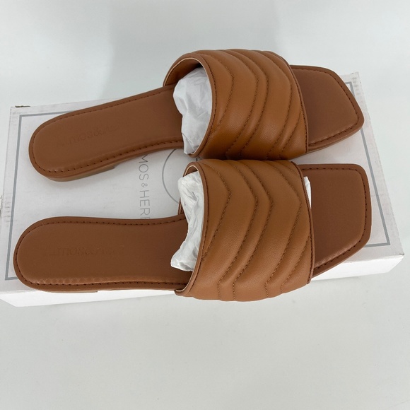 ATMOS&HERE Genuine Leather Sandals Slides - Picture 7 of 9